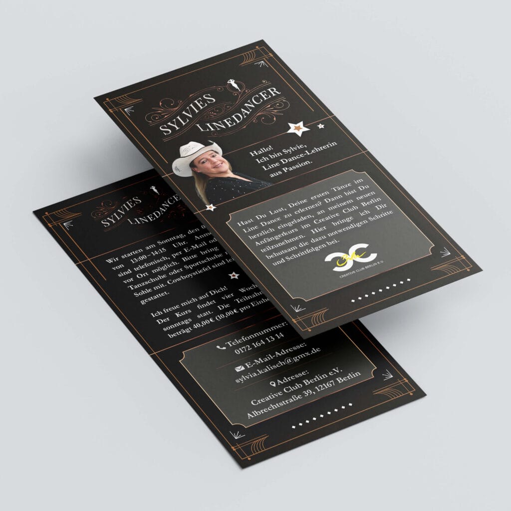 Flyergestaltung - Silvies Linedancer