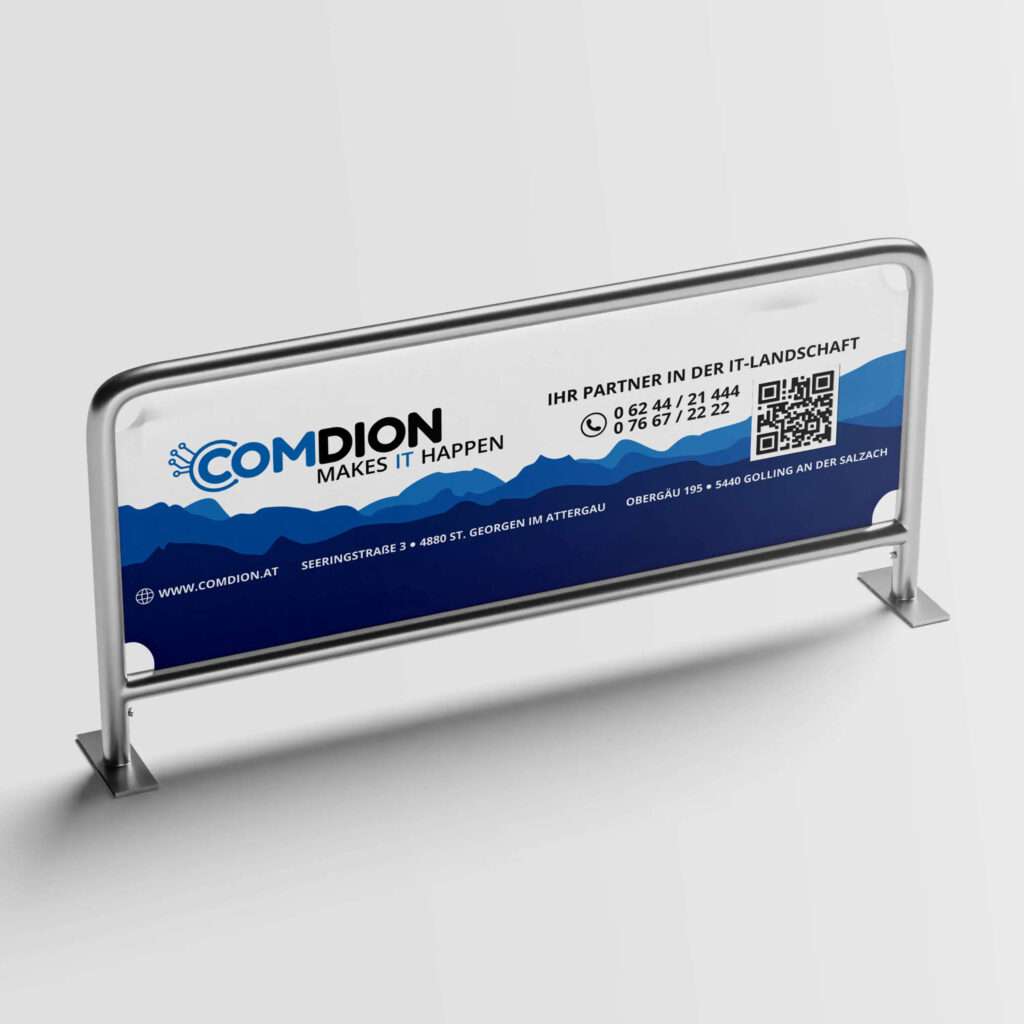 Werbebanner Comdion 4x1m