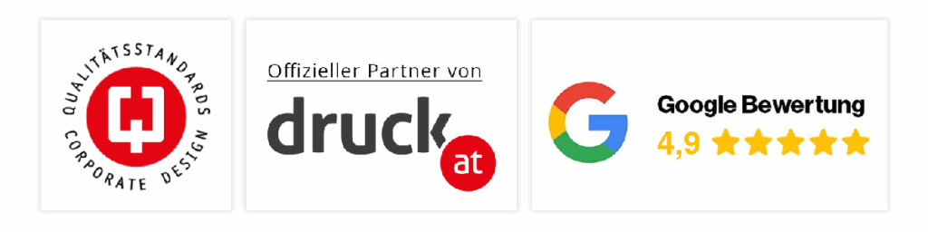 Trustproof Google druck.at cd init als Designreferenz von Martin Wetzel Design