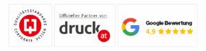 Trustproof Google druck.at cd init als Designreferenz von Martin Wetzel Design