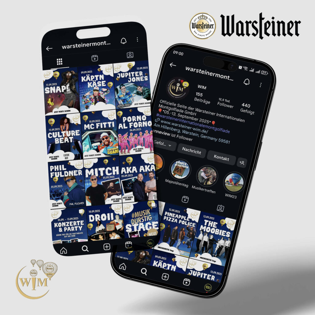 Warsteiner Deutschland Social Media Design als Social-Media-Design von Martin Wetzel Design